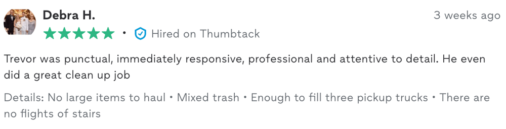 5-star review from Debra H.